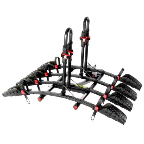 RMBR4 – TRIMAX Bike Rack, 2 Inch Receiver Hitch Mount Holds 4 Bikes Up To 132 Pound Weight Capacity Bike Wheel Rests ...
